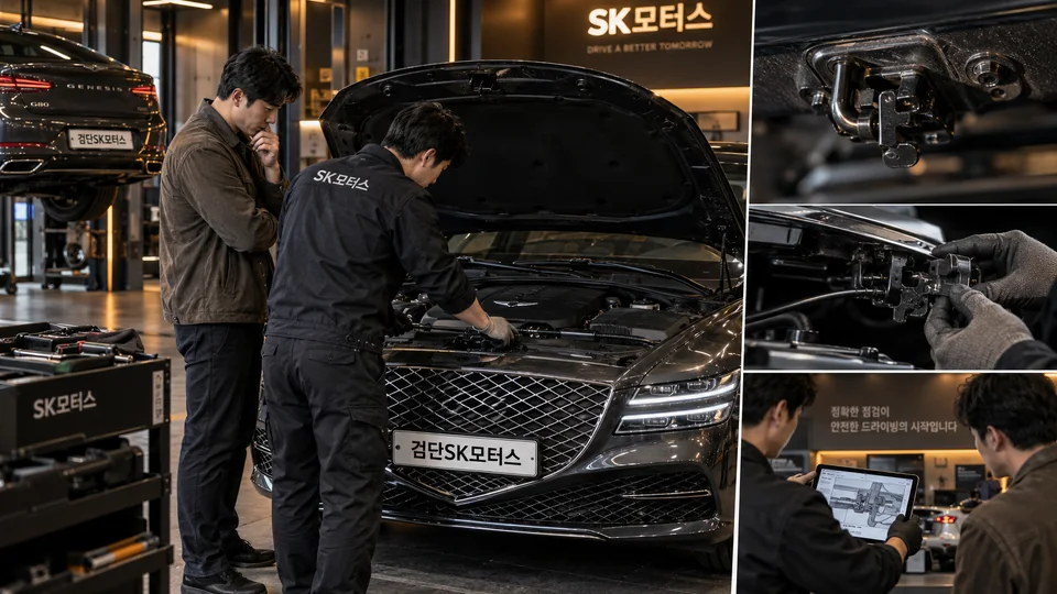 보닛 잠금이 헐거우면 자동차검사 전에 어떻게 하나요?