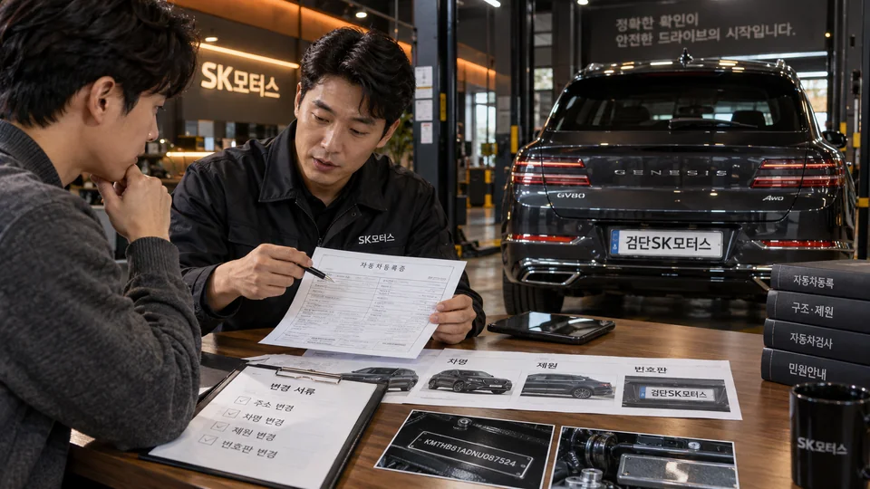 자동차등록증 정보와 차량 상태가 다르면 어디부터 확인하나요?
