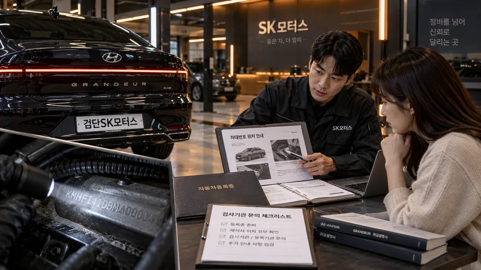 차대번호가 녹이나 도장으로 잘 안 보이면 어떻게 준비하나요?