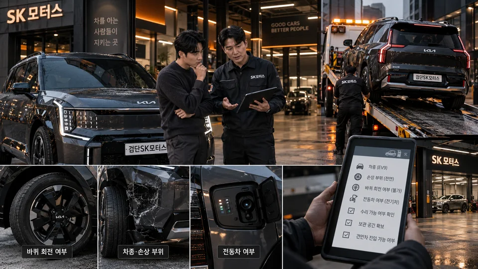 사고차 견인 목적지는 어떻게 정하나요?