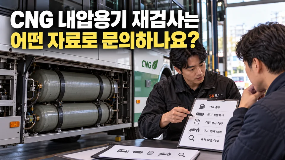 CNG 내압용기 재검사는 어떤 자료로 문의하나요?