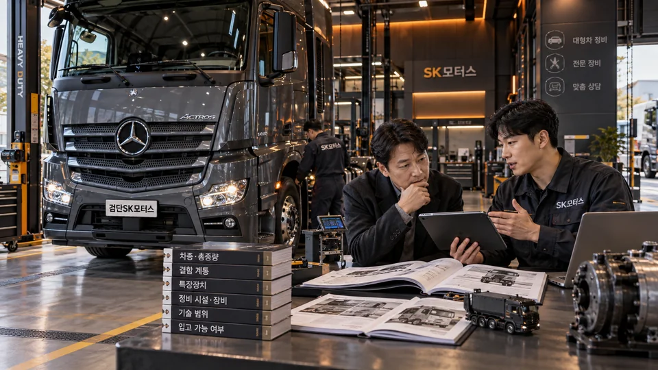 대형차 결함을 발견했을 때 실제 정비 경로는 어떻게 찾나요?
