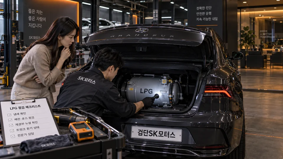 LPG 차량에서 가스 냄새가 나면 바로 세워야 하나요?