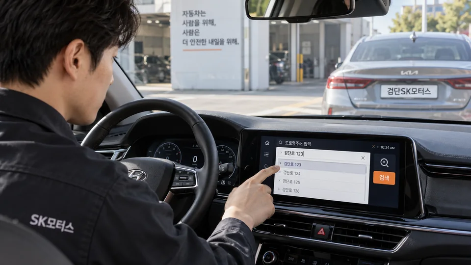 SK모터스 주소는 내비게이션에 어떻게 입력하나요?