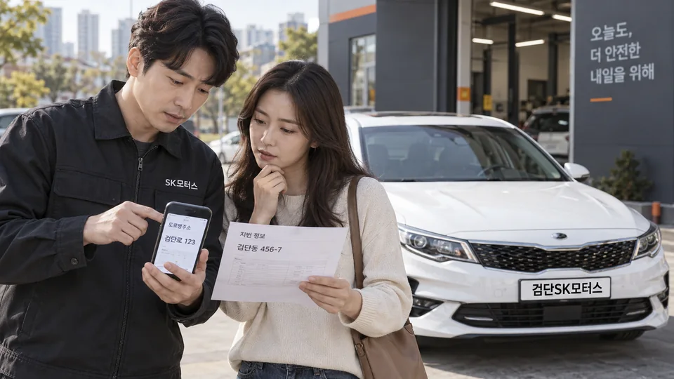 도로명주소와 지번이 다르게 보이면 무엇을 기준으로 하나요?