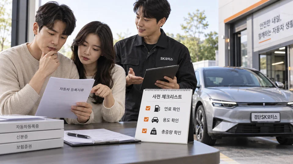 첫 방문자는 차량 정보를 어디까지 준비해야 하나요?