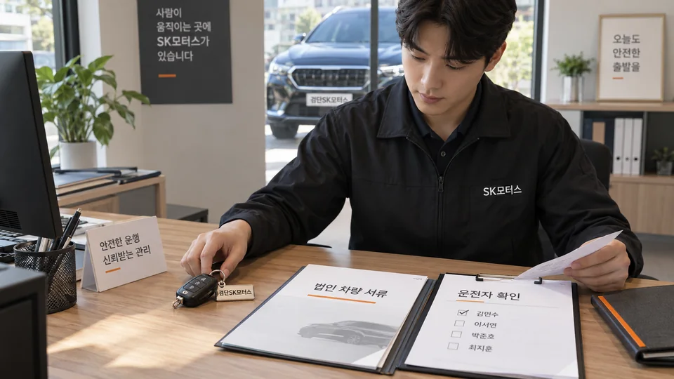 법인 차량 첫 방문은 운전자 정보만 있으면 되나요?