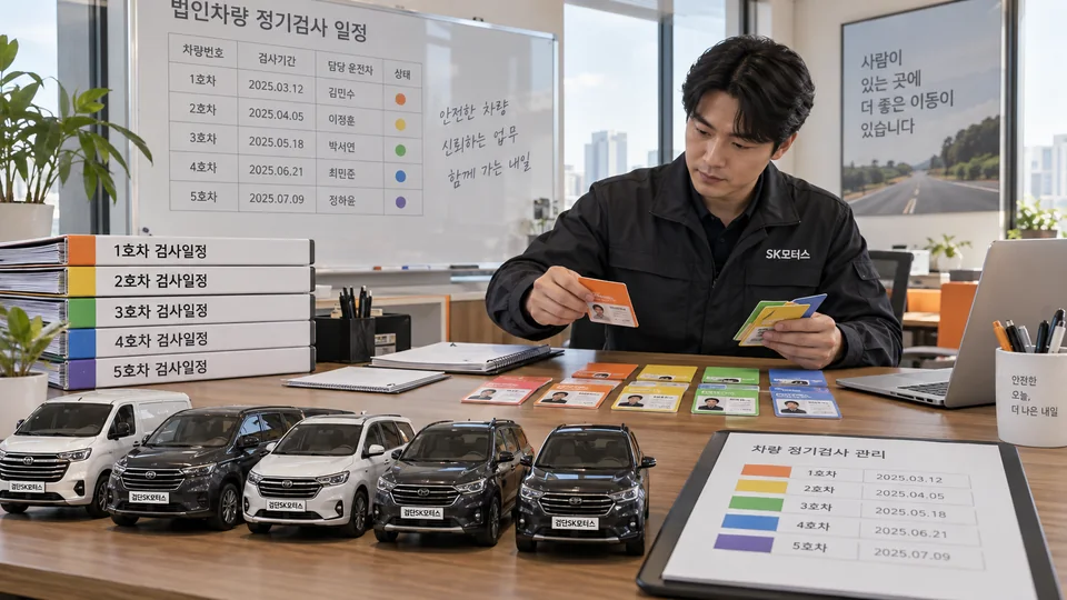 법인 차량 여러 대를 담당자가 가져가려면 어떻게 구분하나요?