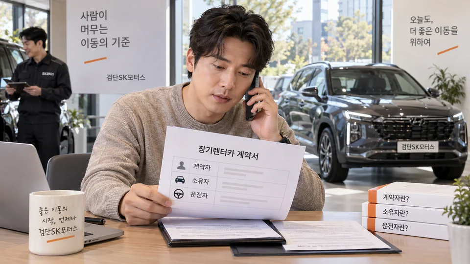 운전자와 등록상 소유자가 다르면 대리 방문 자료를 어떻게 확인하나요?