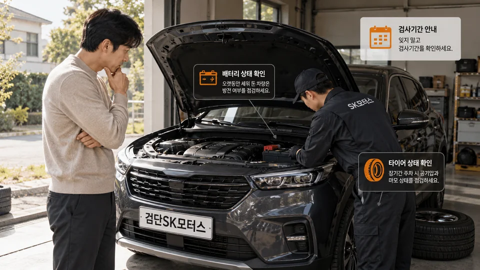 장기간 운행하지 않은 차량도 검사기간이 계속 적용되나요?