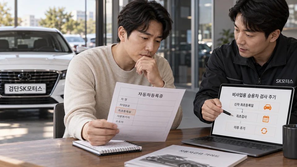 비사업용 승용차의 검사주기는 최초검사와 이후가 어떻게 다른가요?