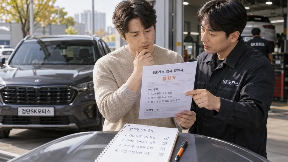 배출가스 검사 불합격은 인천 운행제한과 어떻게 연결되나요?