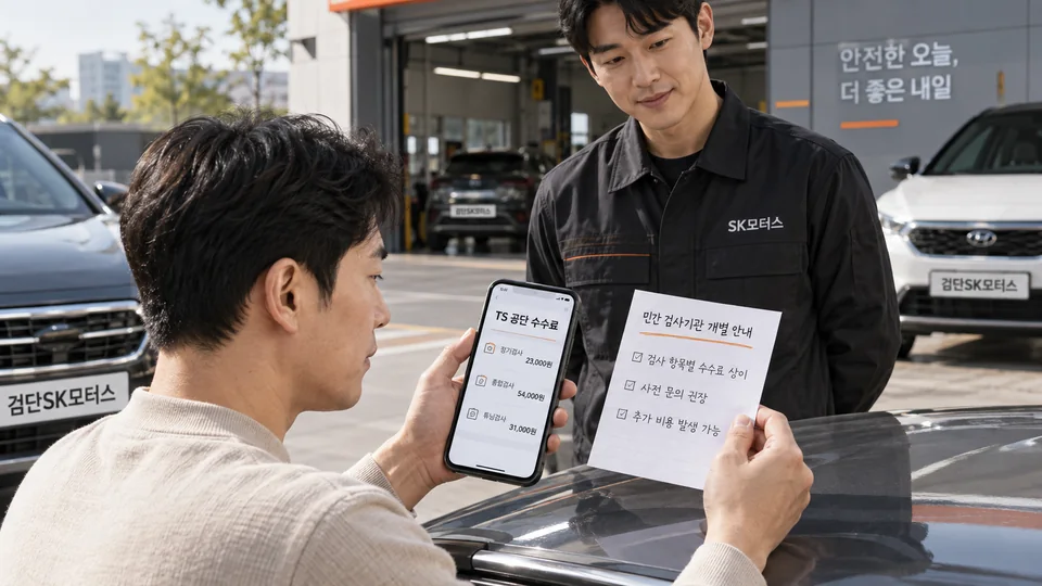 지정정비사업자의 검사비가 TS 금액과 다를 수 있나요?