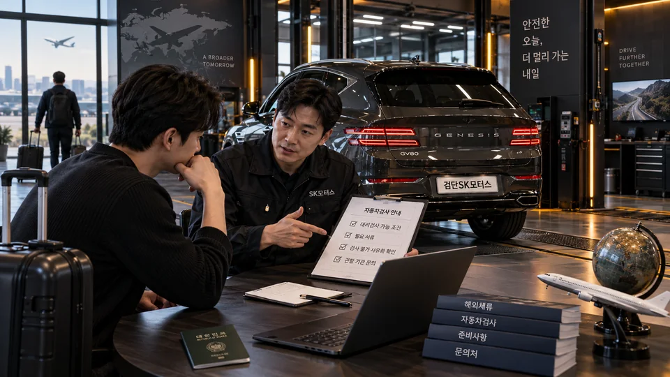 장기 해외체류 중 자동차검사, 출국 사실만으로 연장되지 않습니다