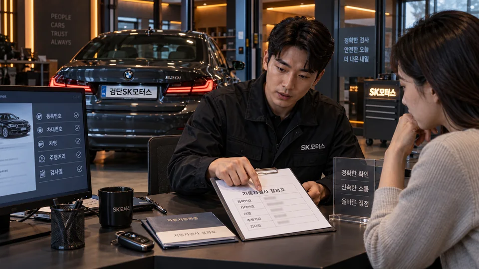 자동차검사 결과의 차량정보 오류, 발견 즉시 정정 절차를 확인하세요