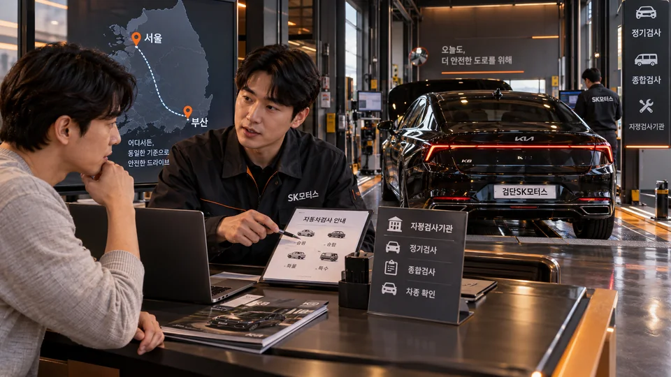 등록지와 다른 지역에서 자동차검사, 검사소 자격과 종류를 확인하세요